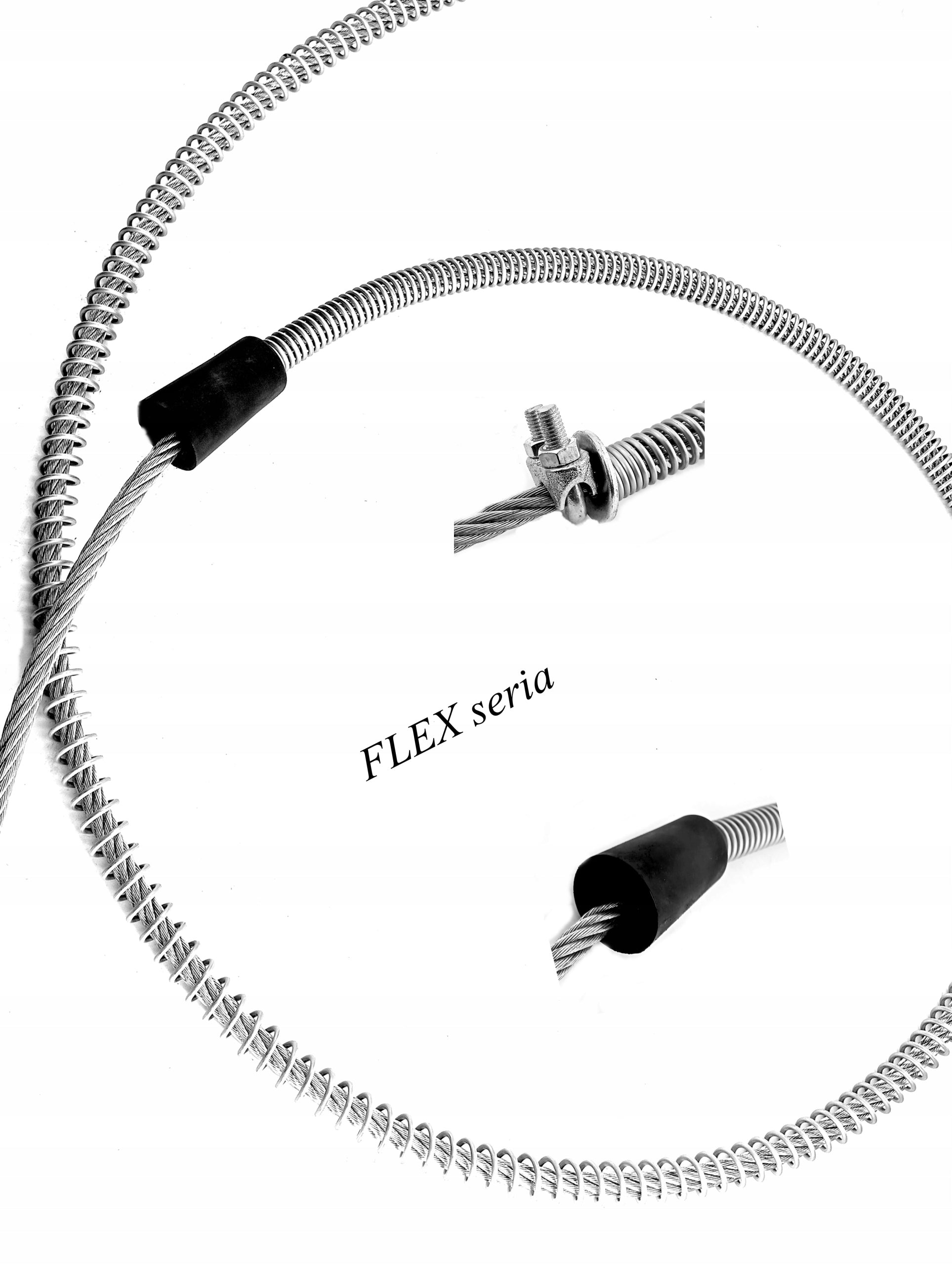Zip line brake spring 1.5m STAINLESS STEEL zip line