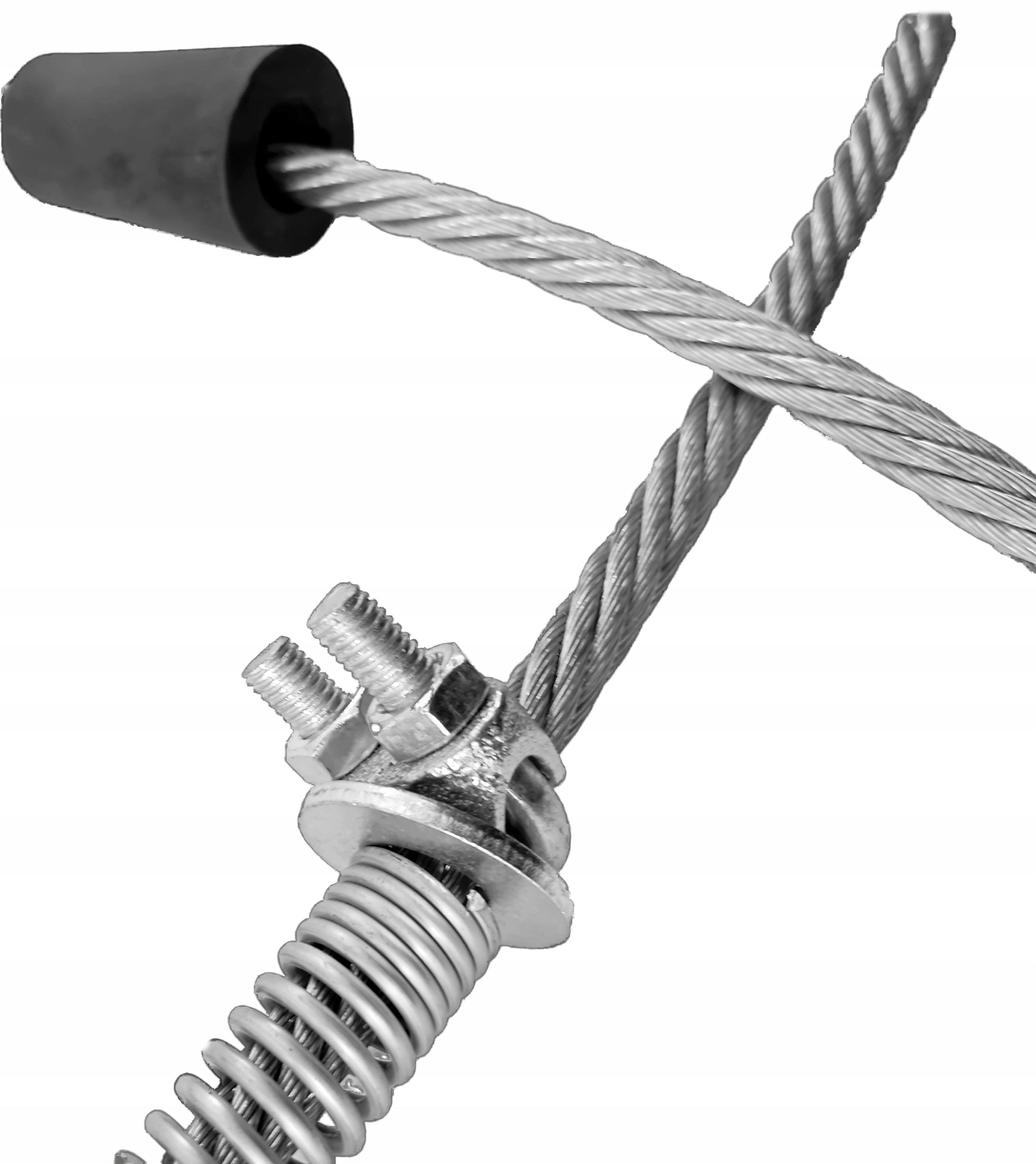 Hamulec tyrolki sprężyna 1,0m z odbojnikiem zjazd linowy na linę 6-13mm PRO